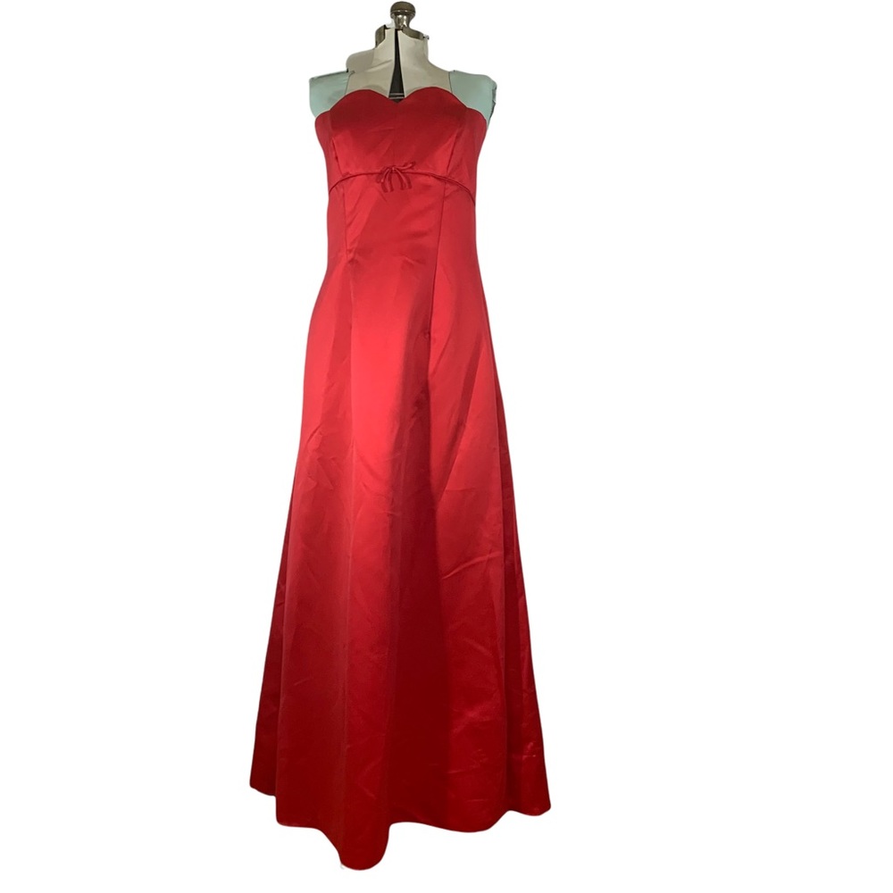 Vintage Bill Levkoff Red Satin Dress